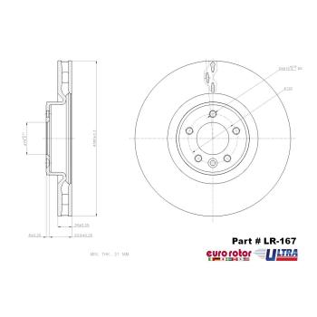 Eurorotor LR167 Disc Brake Rotor product image 1 of 1