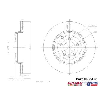 Eurorotor LR168 - Disc Brake Rotor Eurorotor LR168 Disc Brake Rotor product image 1 of 1