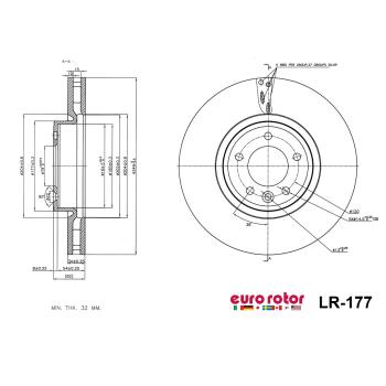 Eurorotor LR177 Disc Brake Rotor product image 1 of 1