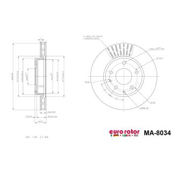 Eurorotor MA8034 - Disc Brake Rotor Eurorotor MA8034 Disc Brake Rotor product image 1 of 1