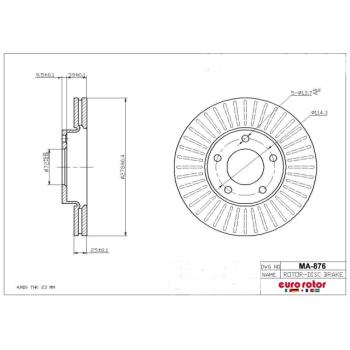 Eurorotor MA876 Disc Brake Rotor product image 1 of 1