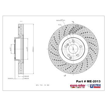 Eurorotor ME2013 - Disc Brake Rotor Eurorotor ME2013 Disc Brake Rotor product image 1 of 1