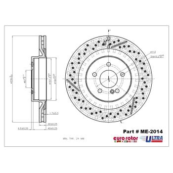 Eurorotor ME2014 Disc Brake Rotor product image 1 of 1