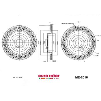 Eurorotor ME2016 Disc Brake Rotor product image 1 of 1