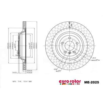Eurorotor ME2025 Disc Brake Rotor product image 1 of 1