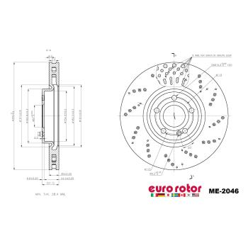 Eurorotor ME2046 - Disc Brake Rotor Eurorotor ME2046 Disc Brake Rotor product image 1 of 1