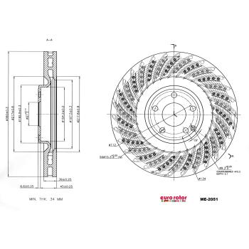 Eurorotor ME2051 Disc Brake Rotor product image 1 of 1