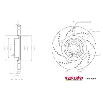 Eurorotor ME2053 Disc Brake Rotor product image 1 of 1