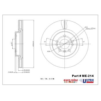 Eurorotor ME214 Disc Brake Rotor product image 1 of 1