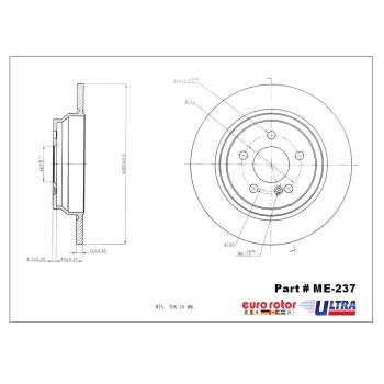 Eurorotor ME237 Disc Brake Rotor product image 1 of 1