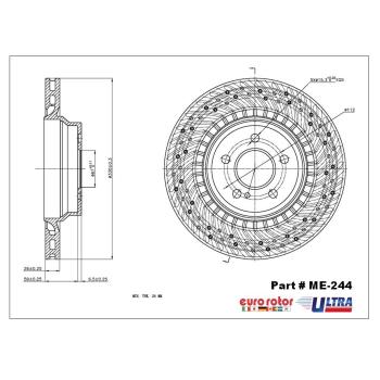 Eurorotor ME244 Disc Brake Rotor product image 1 of 1