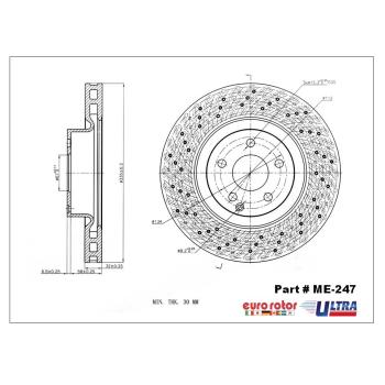 Eurorotor ME247 Disc Brake Rotor product image 1 of 1