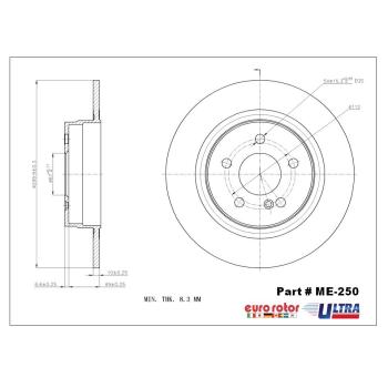 Eurorotor ME250 Disc Brake Rotor product image 1 of 1