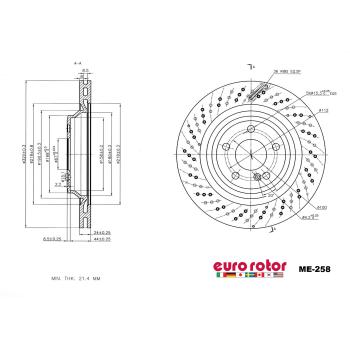 Eurorotor ME258 ABS Wheel Speed Sensor product image 1 of 1
