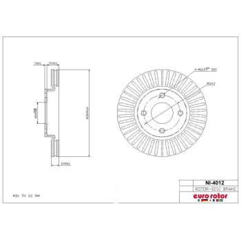 Eurorotor NI4012 - Disc Brake Rotor Eurorotor NI4012 Disc Brake Rotor product image 1 of 1