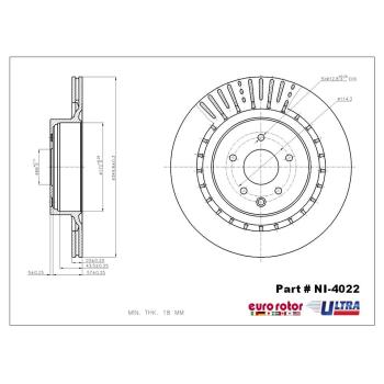 Eurorotor NI4022 Disc Brake Rotor product image 1 of 1