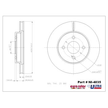 Eurorotor NI4035 Disc Brake Rotor product image 1 of 1