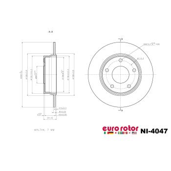 Eurorotor NI4047 Disc Brake Rotor product image 1 of 1