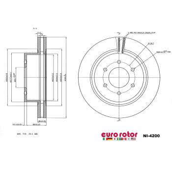 Eurorotor NI4200 - Disc Brake Rotor Eurorotor NI4200 Disc Brake Rotor product image 1 of 1