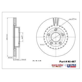 Eurorotor NI487 - Disc Brake Rotor Eurorotor NI487 Disc Brake Rotor product image 1 of 1