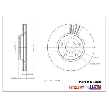 Eurorotor NI488 Disc Brake Rotor product image 1 of 1