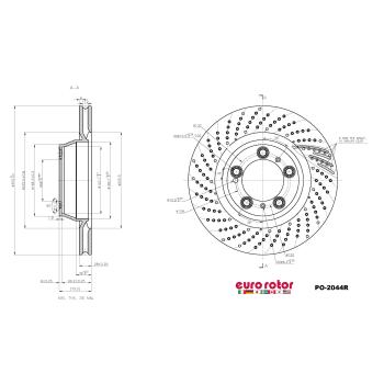 Eurorotor PO2044R Disc Brake Rotor product image 1 of 1