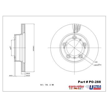 Eurorotor PO288 Disc Brake Rotor product image 1 of 1