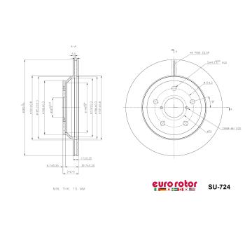 Eurorotor SU724 Disc Brake Rotor product image 1 of 1