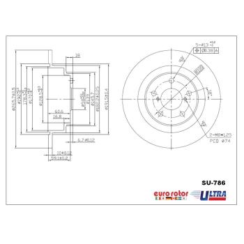Eurorotor SU786 Disc Brake Rotor product image 1 of 1