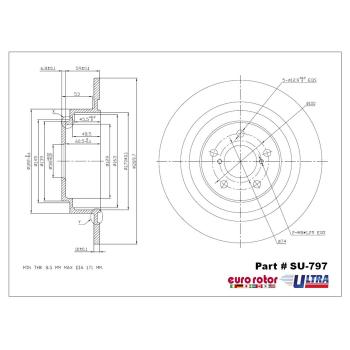 Eurorotor SU797 Disc Brake Rotor product image 1 of 1