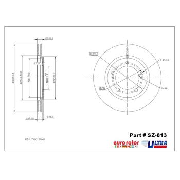 Eurorotor SZ813 Disc Brake Rotor product image 1 of 1