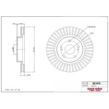 Eurorotor SZ815 Disc Brake Rotor product image 1 of 1