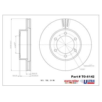 Eurorotor TO6142 Disc Brake Rotor product image 1 of 1