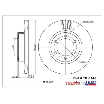 Eurorotor TO6145 Disc Brake Rotor product image 1 of 1