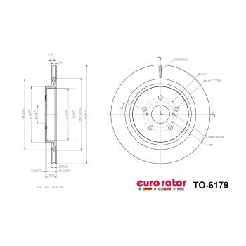 Eurorotor TO6179 - Disc Brake Rotor Eurorotor TO6179 Disc Brake Rotor product image 1 of 1