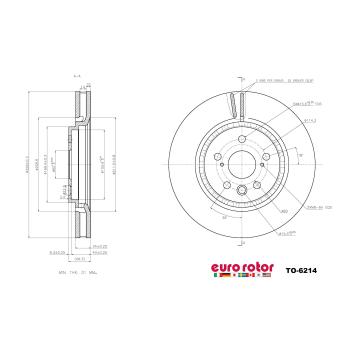 Eurorotor TO6214 Disc Brake Rotor product image 1 of 1