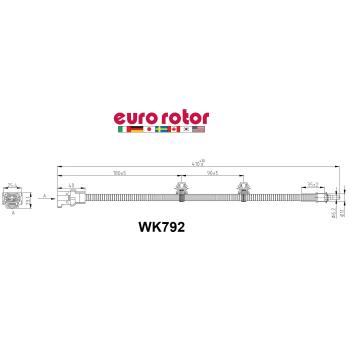 Eurorotor WK792 Disc Brake Pad Wear Sensor product image 1 of 1