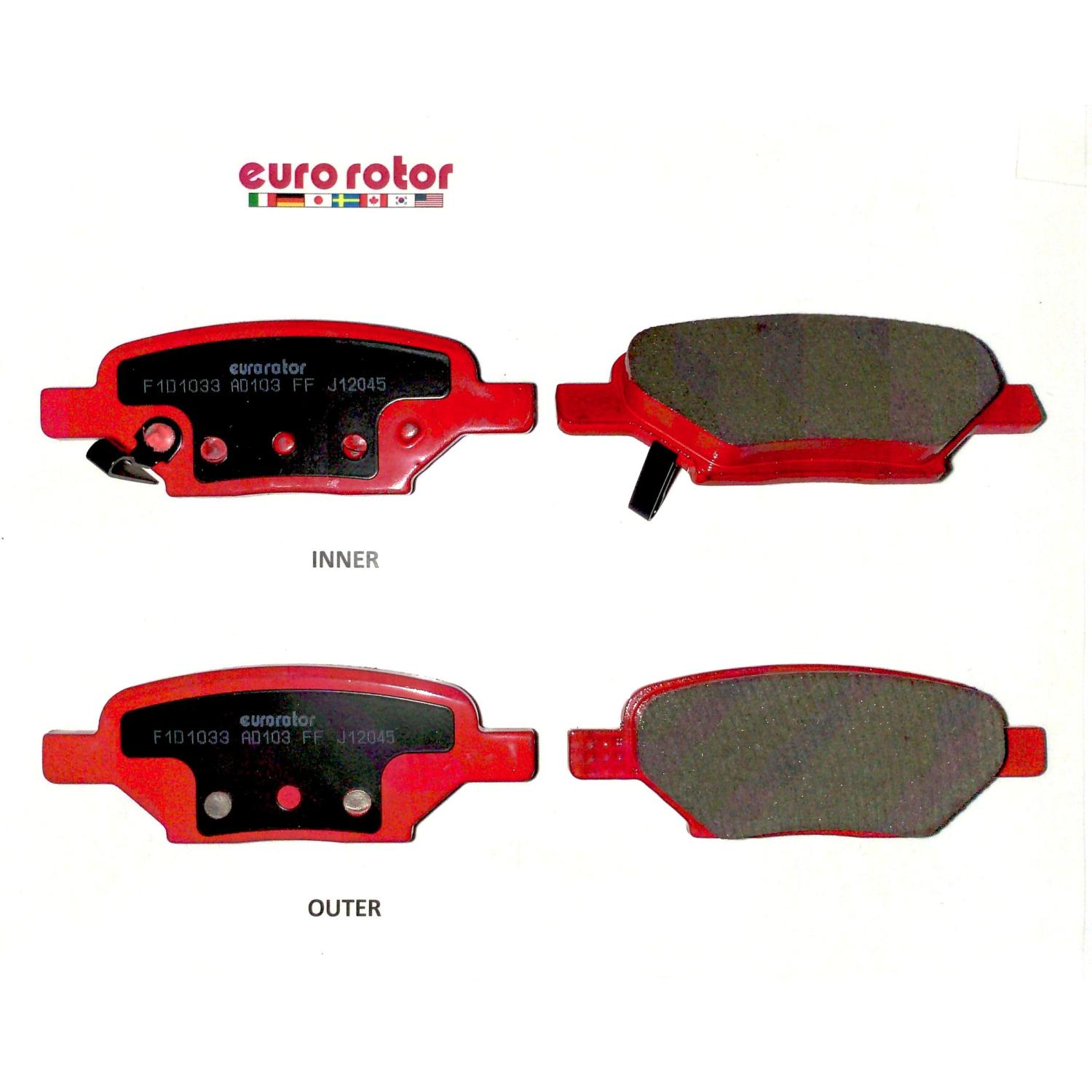 Eurorotor XD1033H Disc Brake Pad product image 1 of 1
