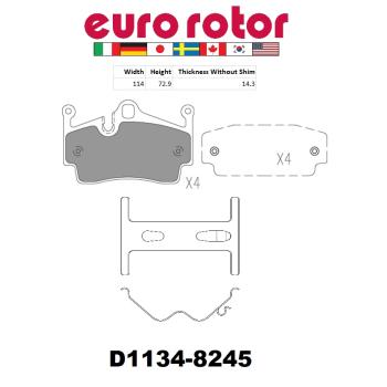 Eurorotor XD1134H Disc Brake Pad product image 1 of 1