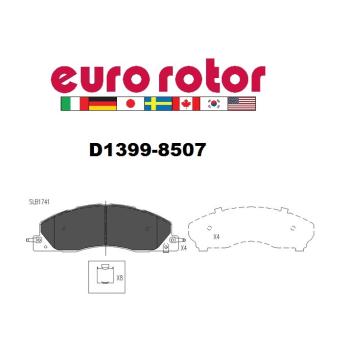 Eurorotor XD1399H Disc Brake Pad product image 1 of 1