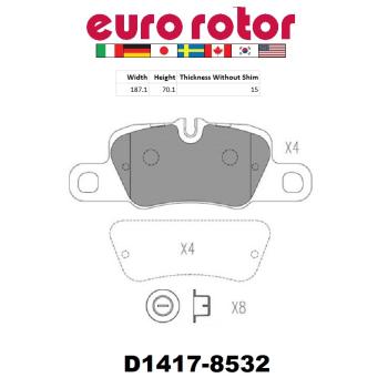 Eurorotor XD1417H Disc Brake Pad product image 1 of 1