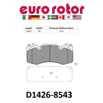 Eurorotor XD1426 - Disc Brake Pad Eurorotor XD1426 Disc Brake Pad product image 1 of 1