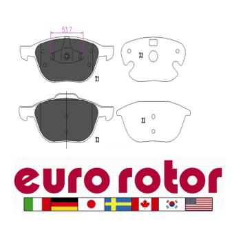Eurorotor XD1563H Disc Brake Pad product image 1 of 1