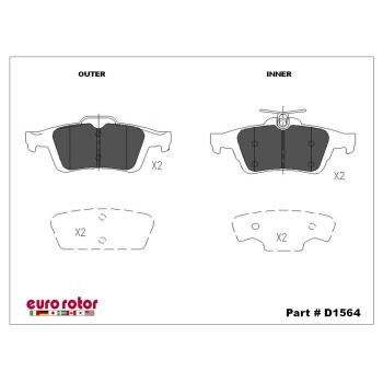 Eurorotor XD1564H - Disc Brake Pad Eurorotor XD1564H Disc Brake Pad product image 1 of 1
