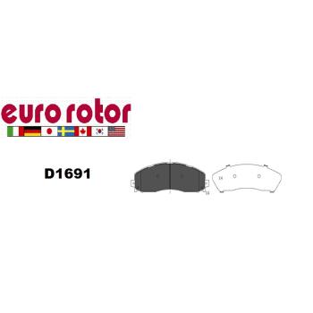 Eurorotor XD1691H Disc Brake Pad product image 1 of 1