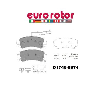 Eurorotor XD1746H - Disc Brake Pad Eurorotor XD1746H Disc Brake Pad product image 1 of 1
