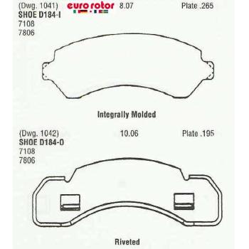 Eurorotor XD184 Disc Brake Pad product image 1 of 1