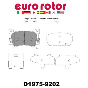 Eurorotor XD1975 Disc Brake Pad product image 1 of 1