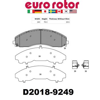 Eurorotor XD2018H Disc Brake Pad product image 1 of 1