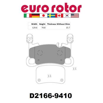Eurorotor XD2166 - Disc Brake Pad Eurorotor XD2166 Disc Brake Pad product image 1 of 1